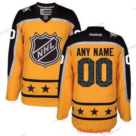 2017 NHL All-Star Game Skräddarsydda Atlantic Division Reebok Gul Stitched Hockey Tröjor