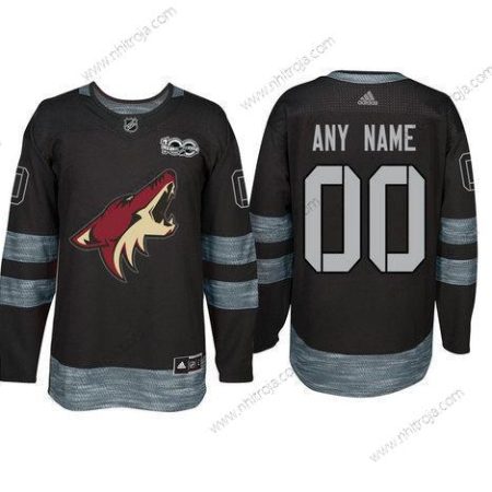 Adidas Arizona Coyotes Skräddarsydda Svart 1917-2017 100th Jubileum Stitched NHL Tröjor