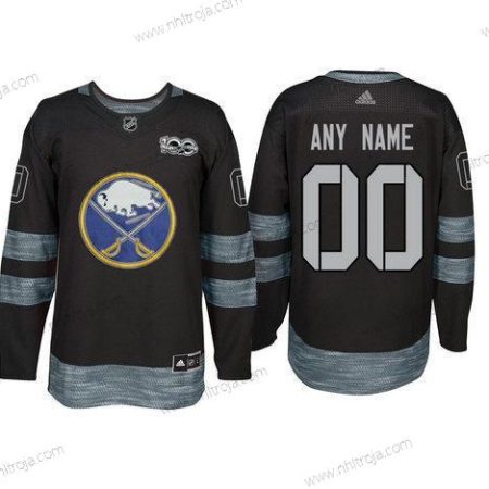 Adidas Buffalo Sabres Skräddarsydda Svart 1917-2017 100th Jubileum Stitched NHL Tröjor