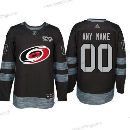 Adidas Carolina Hurricanes Skräddarsydda Svart 1917-2017 100th Jubileum Stitched NHL Tröjor