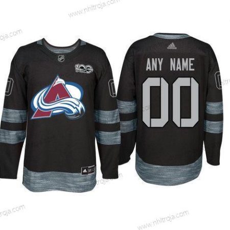 Adidas Colorado Avalanche Skräddarsydda Svart 1917-2017 100th Jubileum Stitched NHL Tröjor