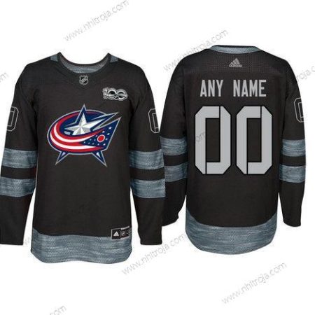 Adidas Columbus Blue Jackets Skräddarsydda Svart 1917-2017 100th Jubileum Stitched NHL Tröjor