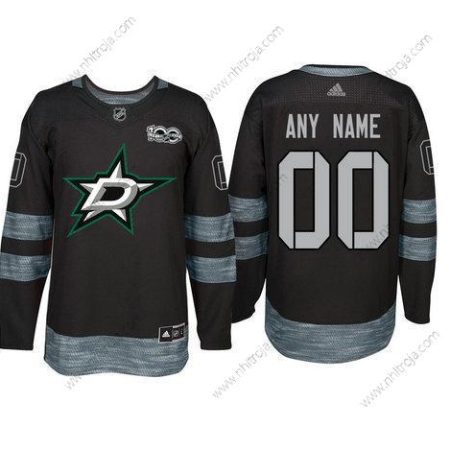 Adidas Dallas Stars Skräddarsydda Svart 1917-2017 100th Jubileum Stitched NHL Tröjor