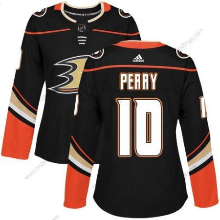 Adidas Dam Anaheim Ducks #10 Corey Perry Svart Autentisk Stitched NHL Hemma Tröjor