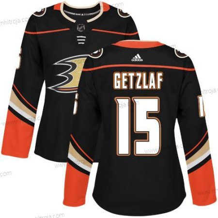 Adidas Dam Anaheim Ducks #15 Ryan Getzlaf Svart Autentisk Stitched NHL Hemma Tröjor