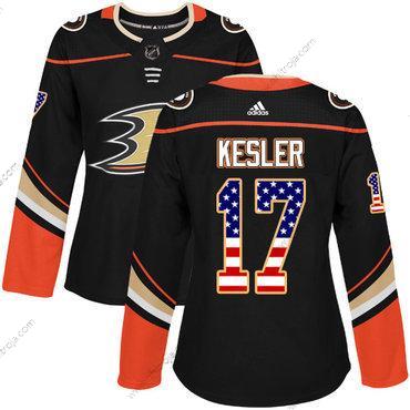 Adidas Dam Anaheim Ducks #17 Ryan Kesler Svart Autentisk USA Flag Stitched NHL Hemma Tröjor