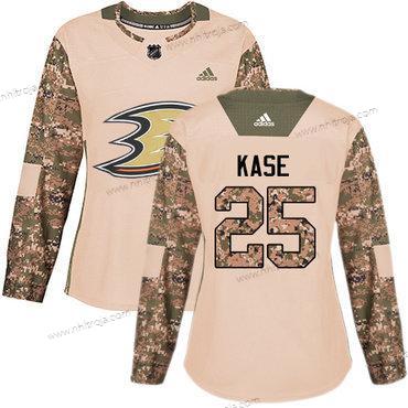 Adidas Dam Anaheim Ducks #25 Ondrej Kase Camo Autentisk 2017 Veterans Day Stitched NHL Tröjor