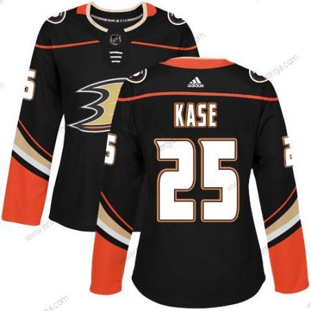 Adidas Dam Anaheim Ducks #25 Ondrej Kase Svart Autentisk Stitched NHL Hemma Tröjor