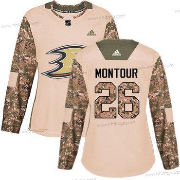 Adidas Dam Anaheim Ducks #26 Brandon Montour Camo Autentisk 2017 Veterans Day Stitched NHL Tröjor