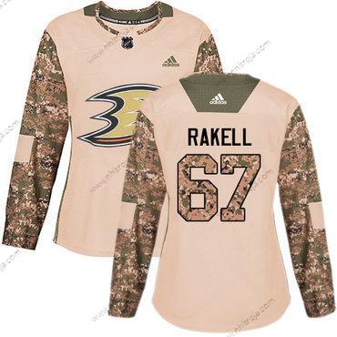 Adidas Dam Anaheim Ducks #67 Rickard Rakell Camo Autentisk 2017 Veterans Day Stitched NHL Tröjor