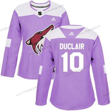 Adidas Dam Arizona Coyotes #10 Anthony Duclair Lila Autentisk Bekämpar cancer Stitched NHL Tröjor