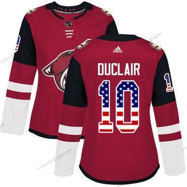 Adidas Dam Arizona Coyotes #10 Anthony Duclair Röd Autentisk USA Flag Stitched NHL Hemma Tröjor