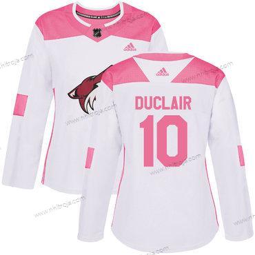 Adidas Dam Arizona Coyotes #10 Anthony Duclair Vit Rosa Autentisk Stitched NHL Tröjor