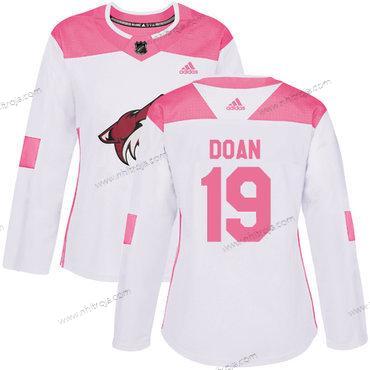 Adidas Dam Arizona Coyotes #19 Shane Doan Vit Rosa Autentisk Stitched NHL Tröjor