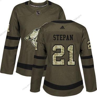 Adidas Dam Arizona Coyotes #21 Derek Stepan Grön Salute to Service Stitched NHL Tröjor