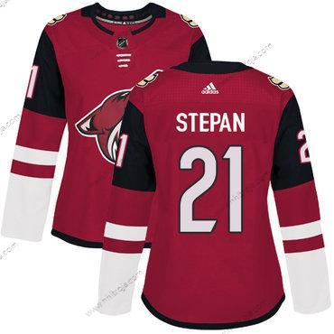 Adidas Dam Arizona Coyotes #21 Derek Stepan Röd Autentisk Stitched NHL Hemma Tröjor