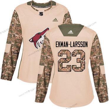 Adidas Dam Arizona Coyotes #23 Oliver Ekman-Larsson Camo Autentisk 2017 Veterans Day Stitched NHL Tröjor