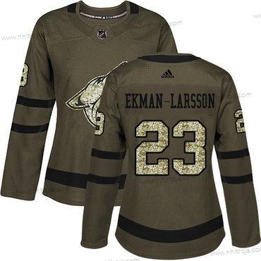 Adidas Dam Arizona Coyotes #23 Oliver Ekman-Larsson Grön Salute to Service Stitched NHL Tröjor