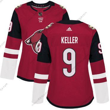 Adidas Dam Arizona Coyotes #9 Clayton Keller Röd Autentisk Stitched NHL Hemma Tröjor