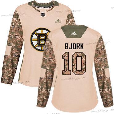 Adidas Dam Boston Bruins #10 Anders Bjork Camo Autentisk 2017 Veterans Day Stitched NHL Tröjor