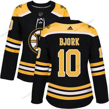 Adidas Dam Boston Bruins #10 Anders Bjork Svart Autentisk Stitched NHL Hemma Tröjor