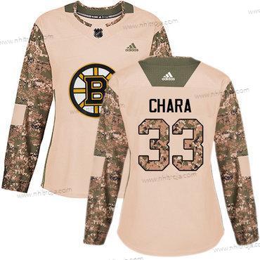 Adidas Dam Boston Bruins #33 Zdeno Chara Camo Autentisk 2017 Veterans Day Stitched NHL Tröjor