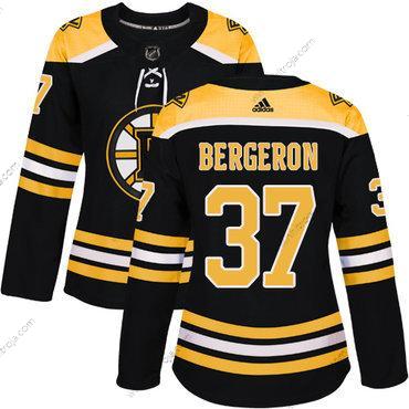 Adidas Dam Boston Bruins #37 Patrice Bergeron Svart Autentisk Stitched NHL Hemma Tröjor