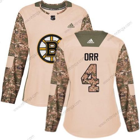 Adidas Dam Boston Bruins #4 Bobby Orr Camo Autentisk 2017 Veterans Day Stitched NHL Tröjor