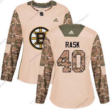 Adidas Dam Boston Bruins #40 Tuukka Rask Camo Autentisk 2017 Veterans Day Stitched NHL Tröjor