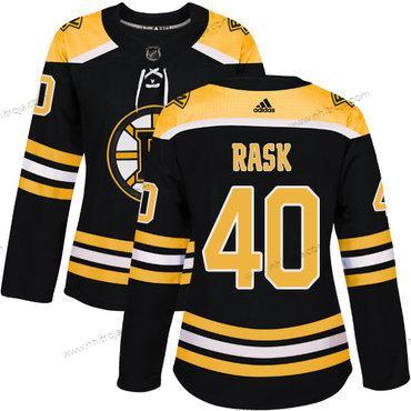 Adidas Dam Boston Bruins #40 Tuukka Rask Svart Autentisk Stitched NHL Hemma Tröjor