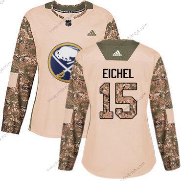 Adidas Dam Buffalo Sabres #15 Jack Eichel Camo Autentisk 2017 Veterans Day Stitched NHL Tröjor