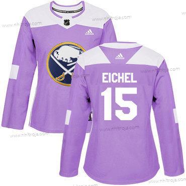 Adidas Dam Buffalo Sabres #15 Jack Eichel Lila Autentisk Bekämpar cancer Stitched NHL Tröjor