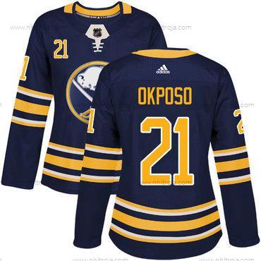 Adidas Dam Buffalo Sabres #21 Kyle Okposo Marin Blå Autentisk Stitched NHL Hemma Tröjor