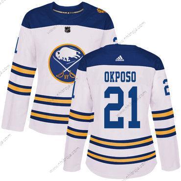 Adidas Dam Buffalo Sabres #21 Kyle Okposo Vit Autentisk 2018 Vinter Klassisk Stitched NHL Tröjor