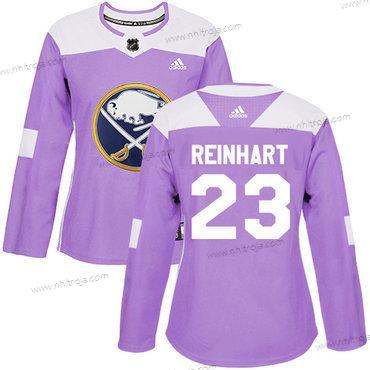 Adidas Dam Buffalo Sabres #23 Sam Reinhart Lila Autentisk Bekämpar cancer Stitched NHL Tröjor