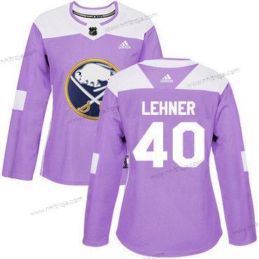 Adidas Dam Buffalo Sabres #40 Robin Lehner Lila Autentisk Bekämpar cancer Stitched NHL Tröjor