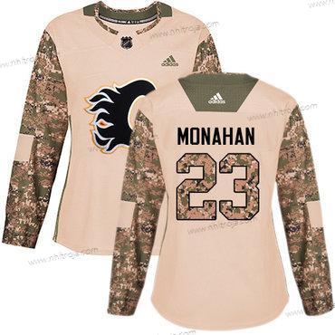 Adidas Dam Calgary Flames #23 Sean Monahan Camo Autentisk 2017 Veterans Day Stitched NHL Tröjor