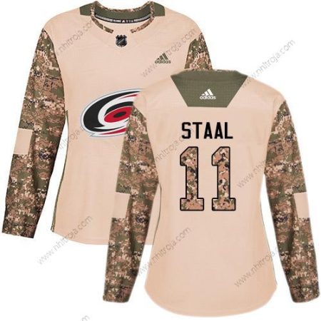 Adidas Dam Carolina Hurricanes #11 Jordan Staal Camo Autentisk 2017 Veterans Day Stitched NHL Tröjor