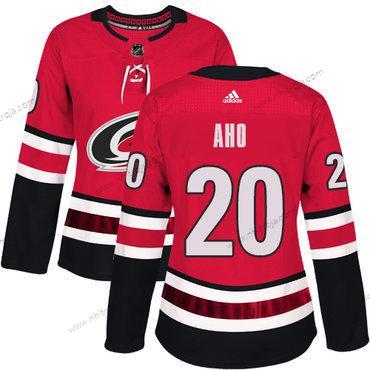 Adidas Dam Carolina Hurricanes #20 Sebastian Aho Röd Autentisk Stitched NHL Hemma Tröjor