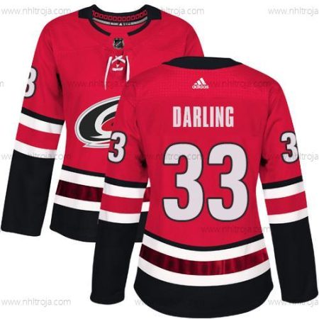 Adidas Dam Carolina Hurricanes #33 Scott Darling Röd Autentisk Stitched NHL Hemma Tröjor