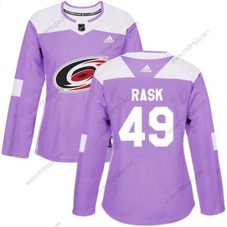 Adidas Dam Carolina Hurricanes #49 Victor Rask Lila Autentisk Bekämpar cancer Stitched NHL Tröjor