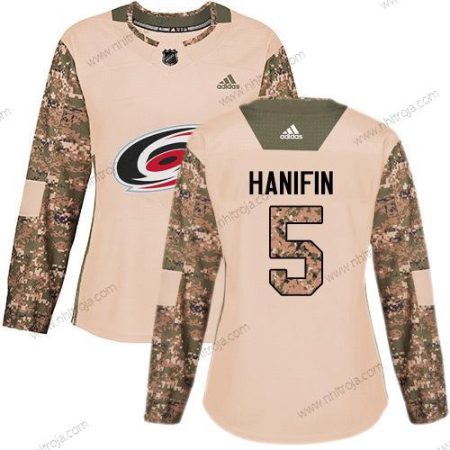 Adidas Dam Carolina Hurricanes #5 Noah Hanifin Camo Autentisk 2017 Veterans Day Stitched NHL Tröjor