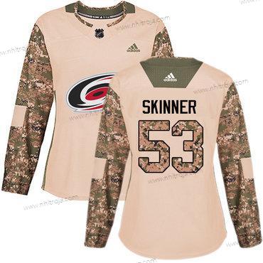 Adidas Dam Carolina Hurricanes #53 Jeff Skinner Camo Autentisk 2017 Veterans Day Stitched NHL Tröjor