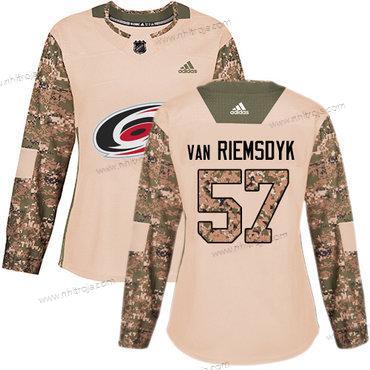 Adidas Dam Carolina Hurricanes #57 Trevor Van Riemsdyk Camo Autentisk 2017 Veterans Day Stitched NHL Tröjor