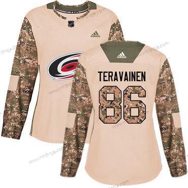 Adidas Dam Carolina Hurricanes #86 Teuvo Teravainen Camo Autentisk 2017 Veterans Day Stitched NHL Tröjor