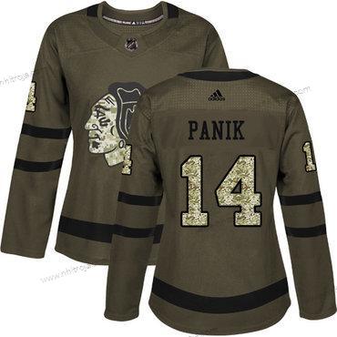 Adidas Dam Chicago Blackhawks #14 Richard Panik Grön Salute to Service Stitched NHL Tröjor