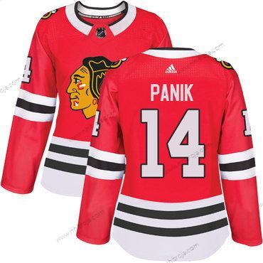 Adidas Dam Chicago Blackhawks #14 Richard Panik Röd Autentisk Stitched NHL Hemma Tröjor