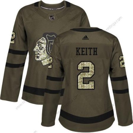 Adidas Dam Chicago Blackhawks #2 Duncan Keith Grön Salute to Service Stitched NHL Tröjor