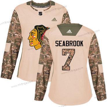 Adidas Dam Chicago Blackhawks #7 Brent Seabrook Camo Autentisk 2017 Veterans Day Stitched NHL Tröjor