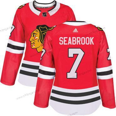 Adidas Dam Chicago Blackhawks #7 Brent Seabrook Röd Autentisk Stitched NHL Hemma Tröjor